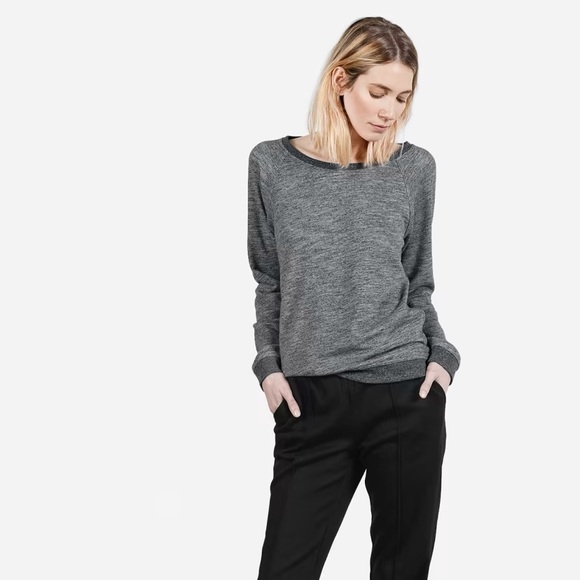 Everlane The Crew Sweatshirt Black - Picture 4 of 6
